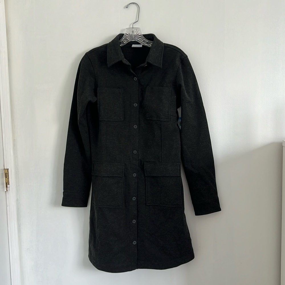 Slate Grey Columbia Butte Hike Ponte Dress with Omniwick